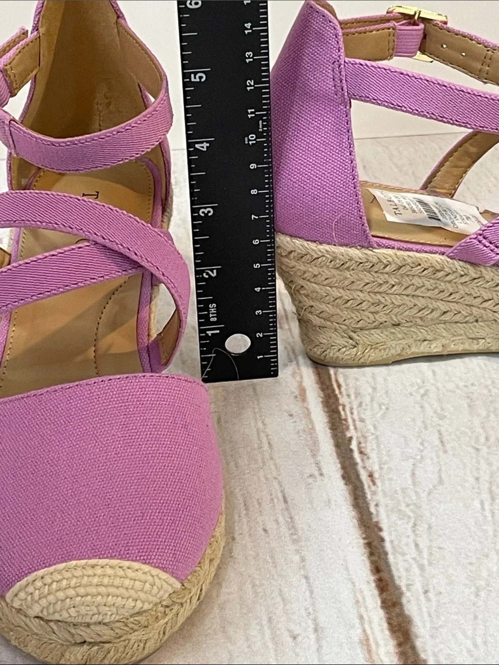 NWT Talbots Lilac Espadrille 7 Wedge Sandals Lyndsay Strappy Ankle Shoes NEW